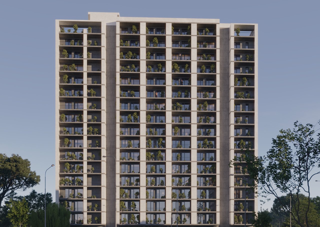 Corner Gldani — façade